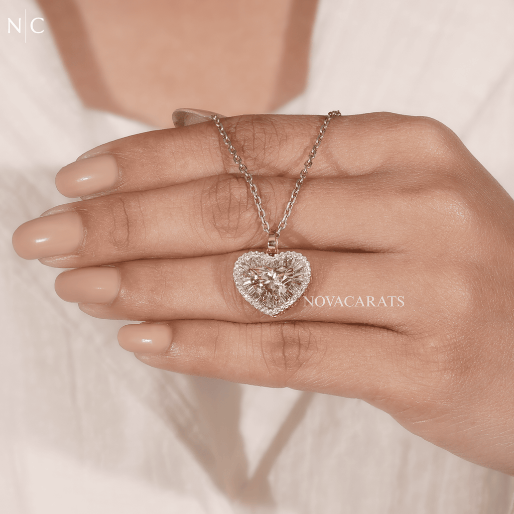Heart Cut Yellow Diamond Pendent Necklace
