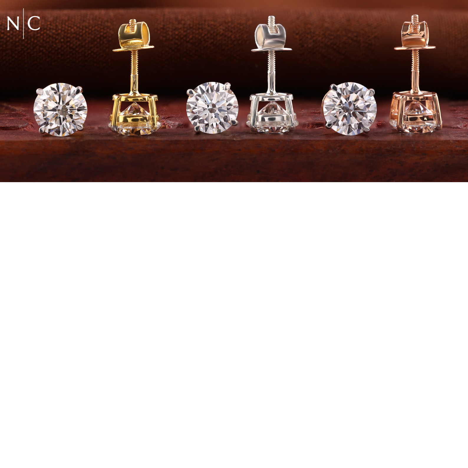 Round Cut Stud Earrings