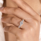 Round Cut Nature Inspired Leaf Vine Ring