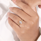 Oval Cut Vintage Milgrain Engagement Ring