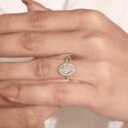 Oval Cut Halo Engagement Ring