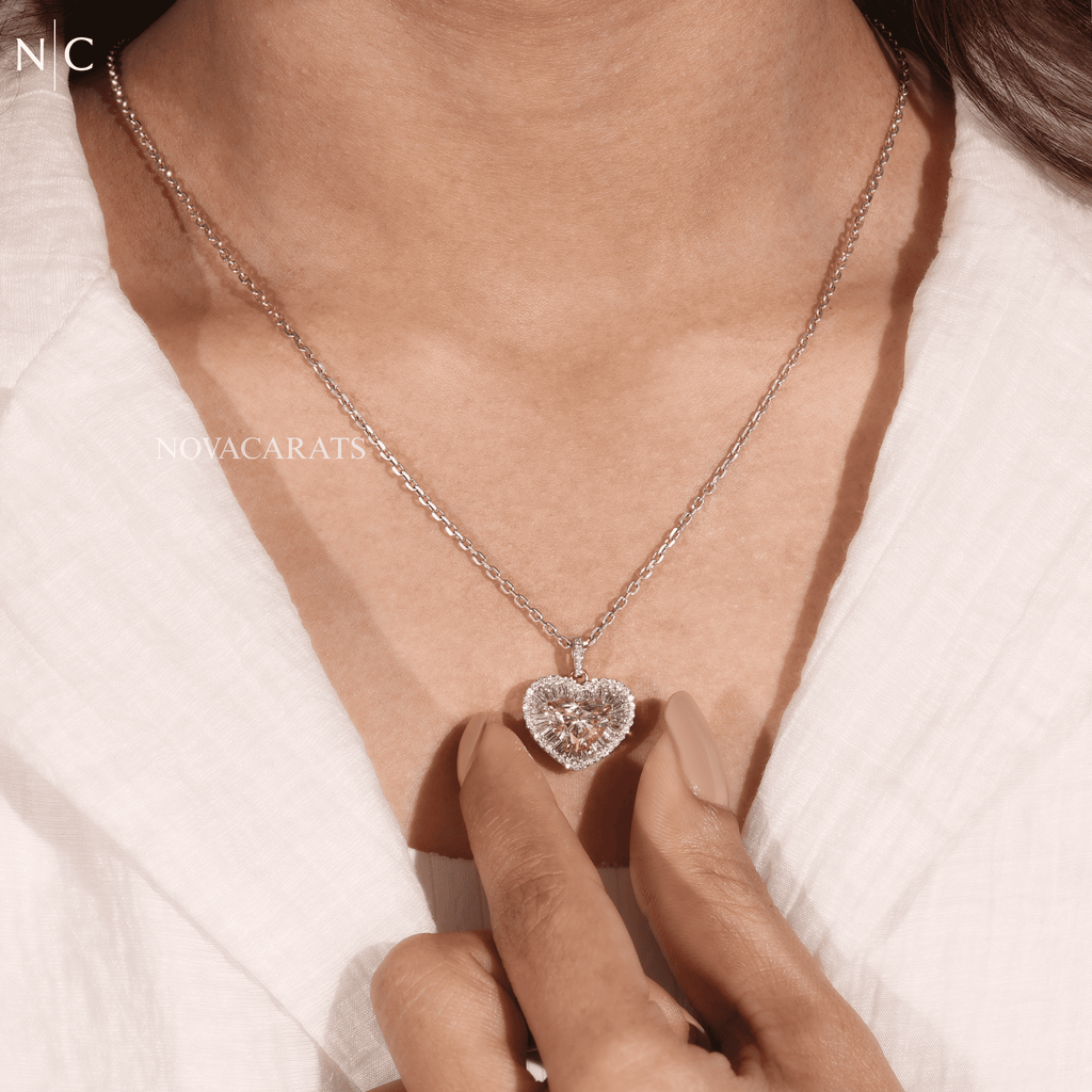 Heart Cut Yellow Diamond Pendent Necklace