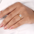 Asscher Cut Solitaire Engagement Ring