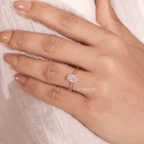Oval Cut Lab Solitaire Engagement Ring