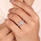 3 Stone Engagement Ring Marquise-Cut