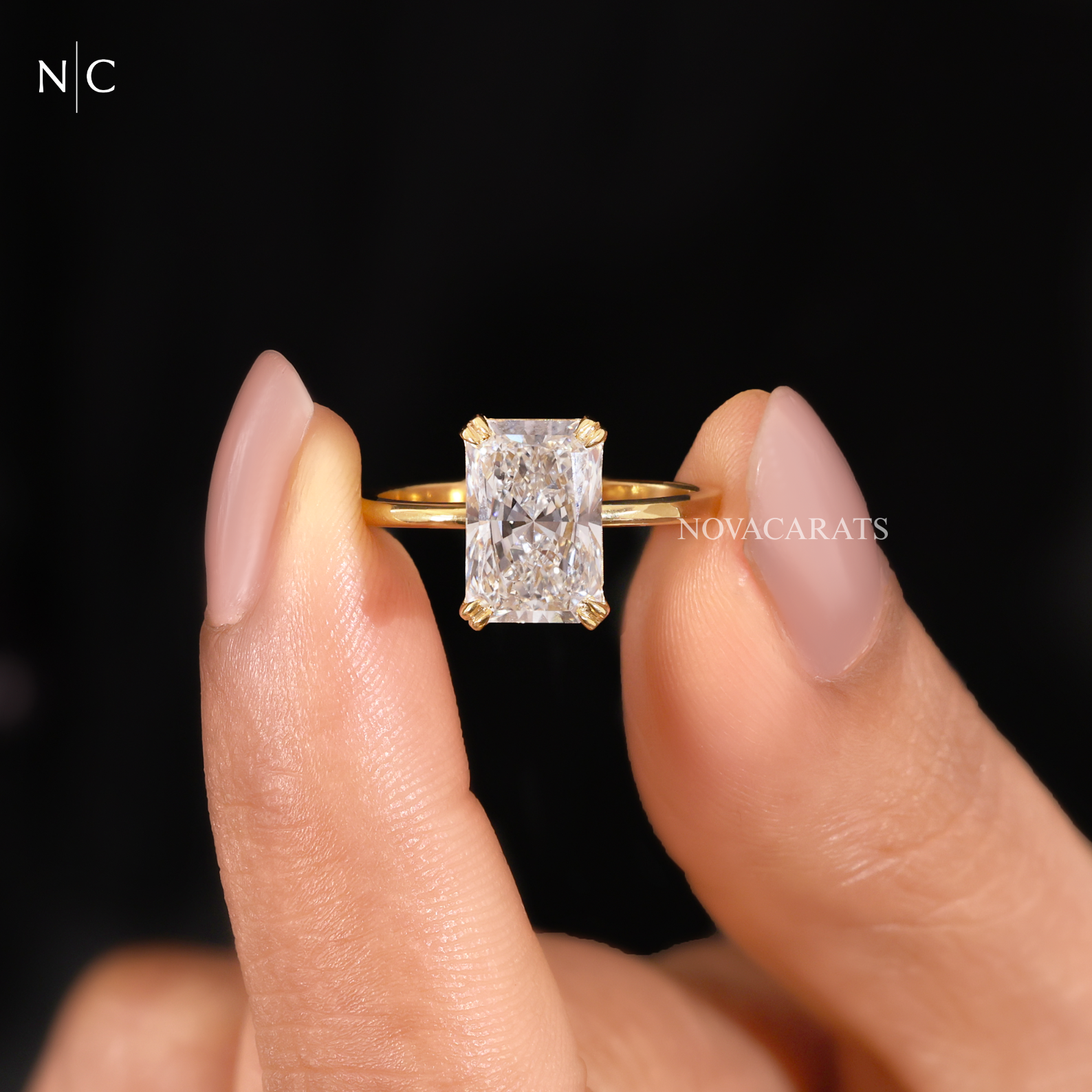 Radiant Cut Solitaire Engagement Ring