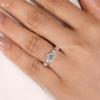Round Cut Nature Inspired Leaf Vine Ring