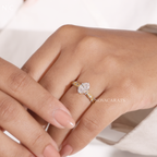 Oval Cut Vintage Milgrain Engagement Ring