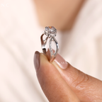 Round Cut Infinity Twisted Pave Band Ring