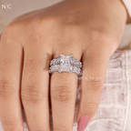 Radiant Cut Floral Cluster Diamond Ring (Copy)