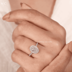 Oval Cut Halo Engagement Ring
