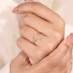 Emerald Cut Solitaire Engagement Ring