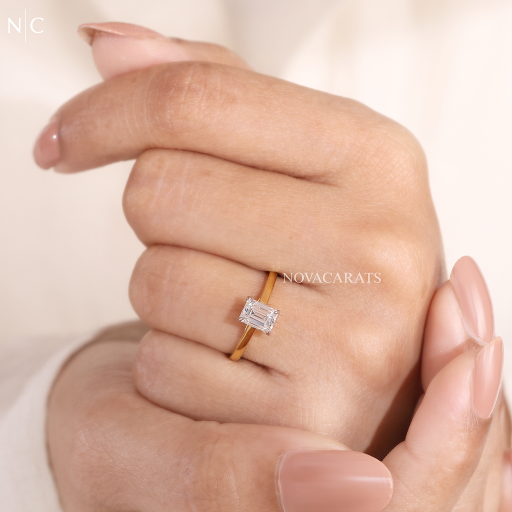Emerald Cut Solitaire Engagement Ring