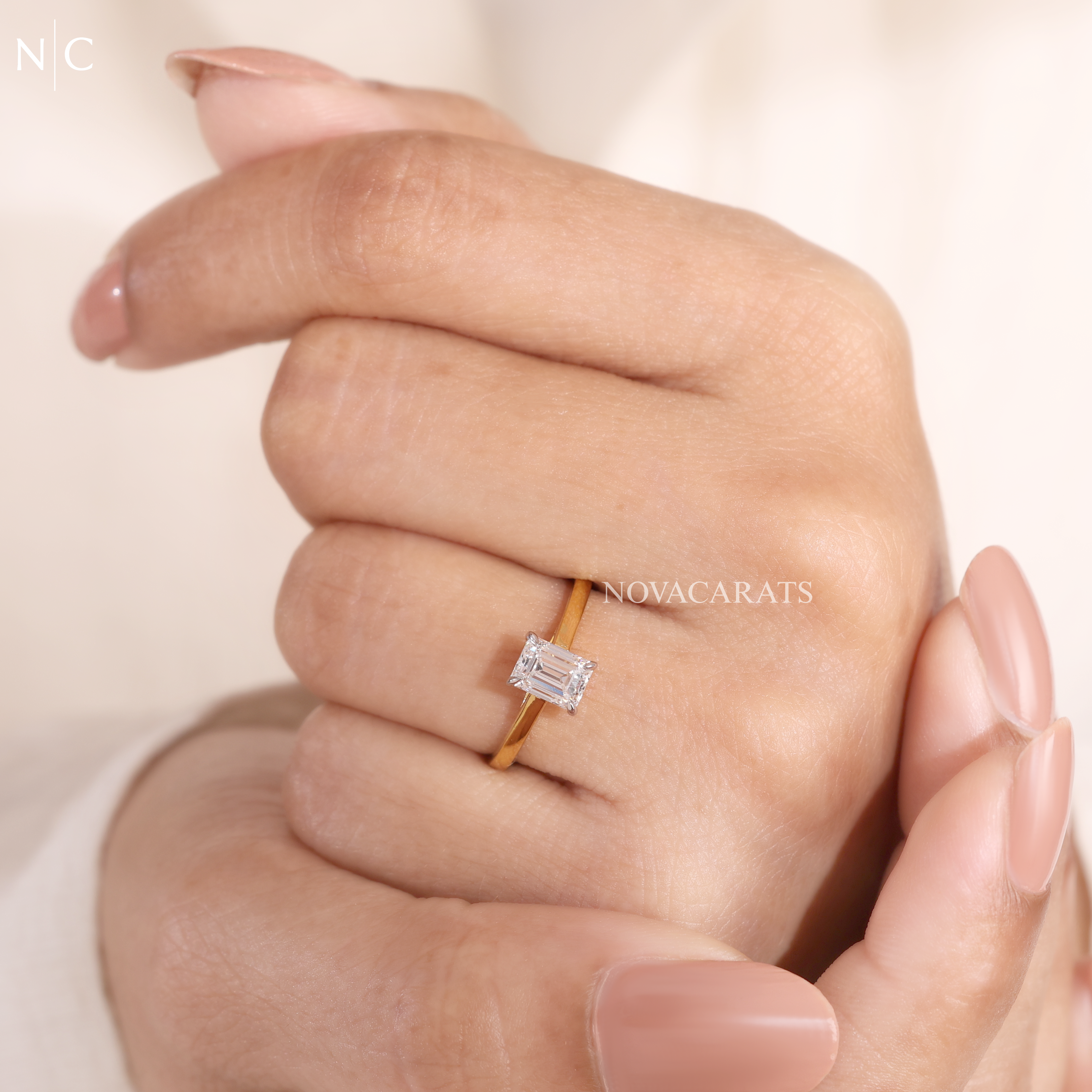 Emerald Cut Solitaire Engagement Ring
