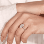 Oval Cut Halo Engagement Ring