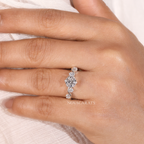 Round Cut Nature Inspired Leaf Vine Ring