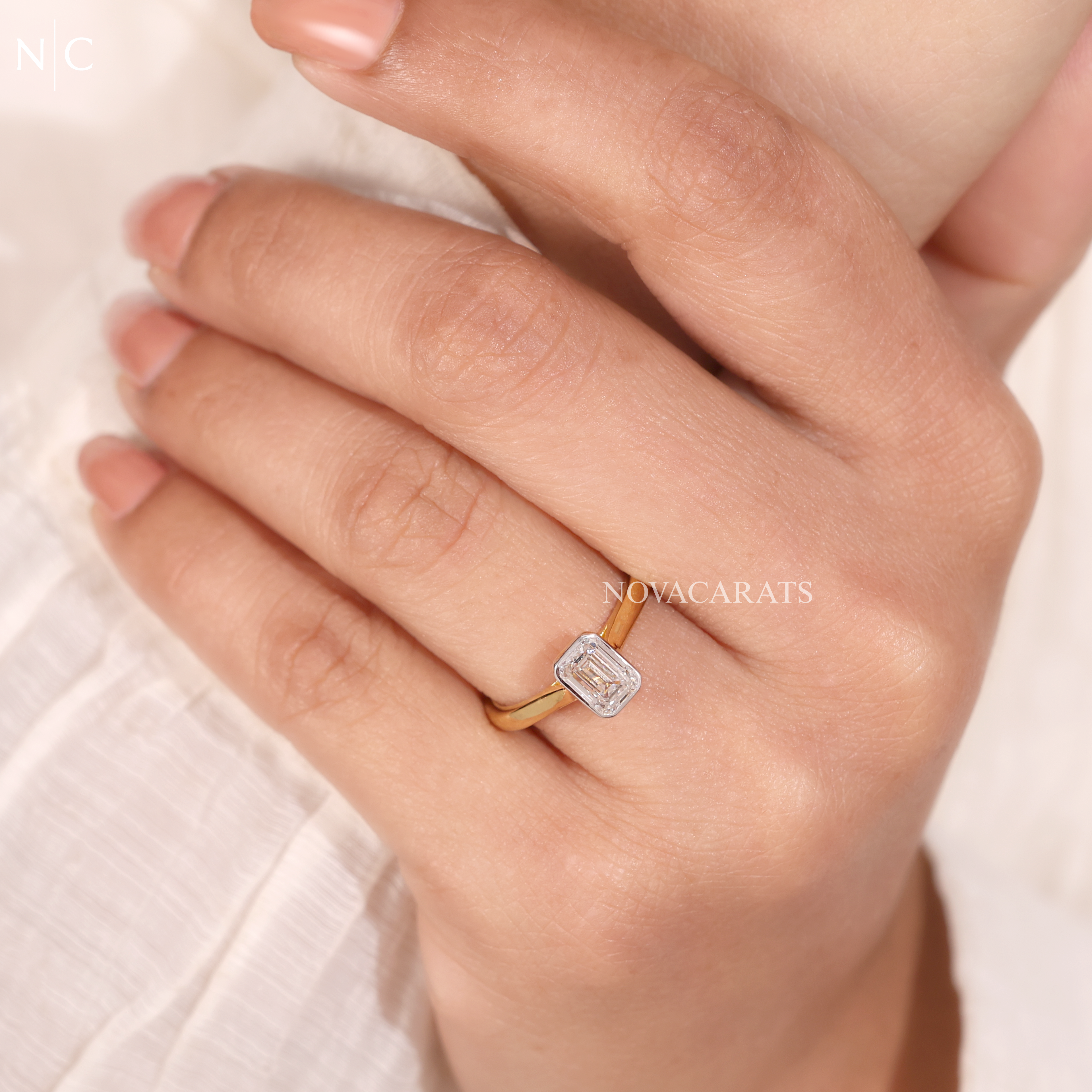 Emerald Cut Solitaire Engagement Ring
