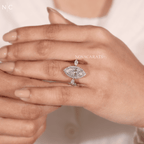 Marquise Lab Grown Diamond Halo Ring