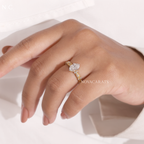 Oval Cut Vintage Milgrain Engagement Ring