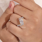 Radiant Cut Floral Cluster Diamond Ring