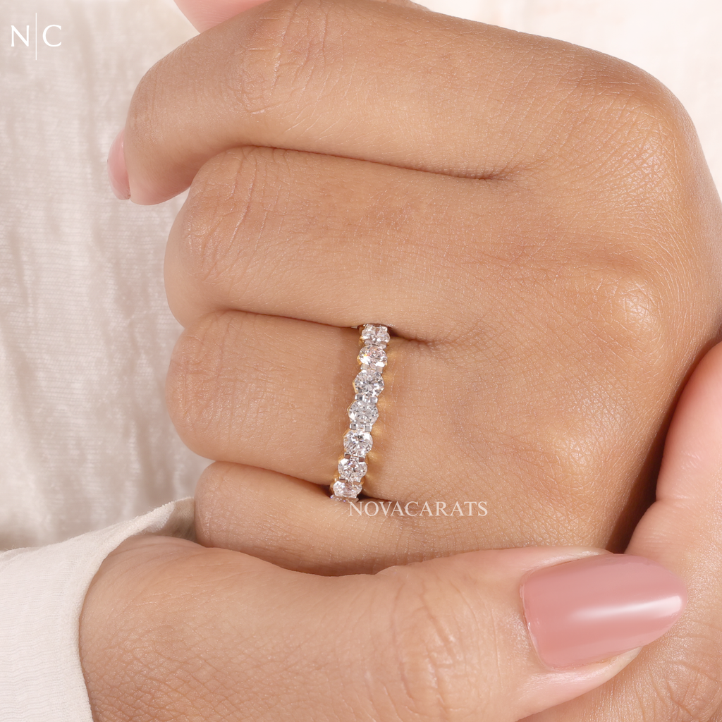 Round Cut Full Eternity Band