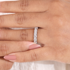 The Infinity | Round Cut Unique Full Eternity Wedding Band