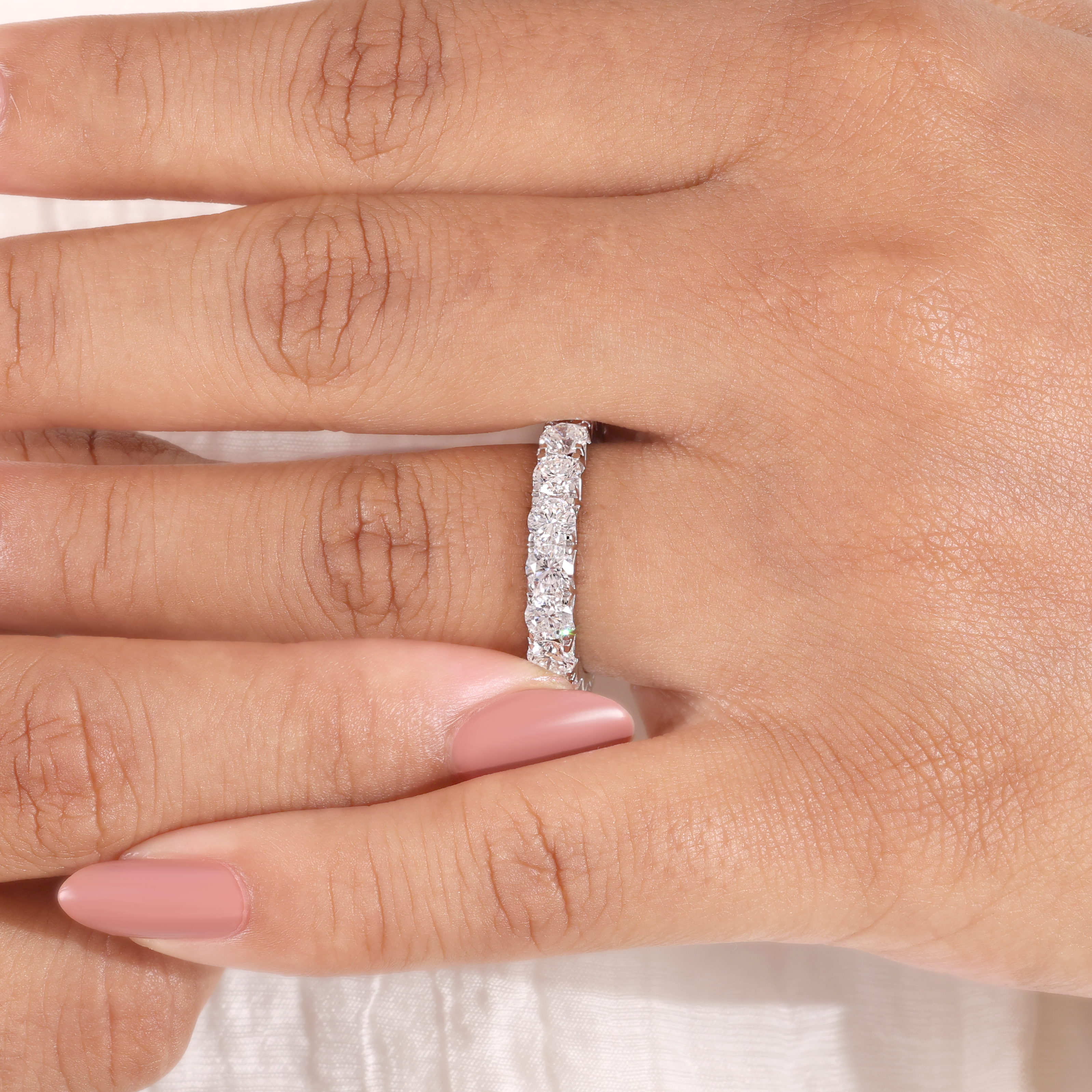 The Infinity | Round Cut Unique Full Eternity Wedding Band
