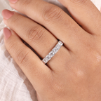 The Infinity | Round Cut Unique Full Eternity Wedding Band