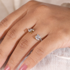 The Duet | Pear Lab Grown Diamond Open Band