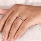 The Deco | Emerald Cut Full Eternity Wedding Band
