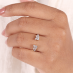The Flora | Pear Cut Open Wedding Band