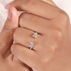 The Flora | Pear Cut Open Wedding Band