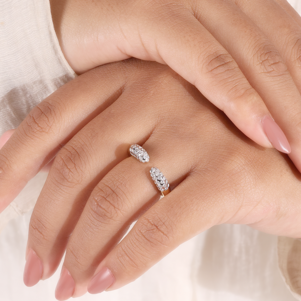 The Eclipse | Pavé Lab Grown Diamond Open Band