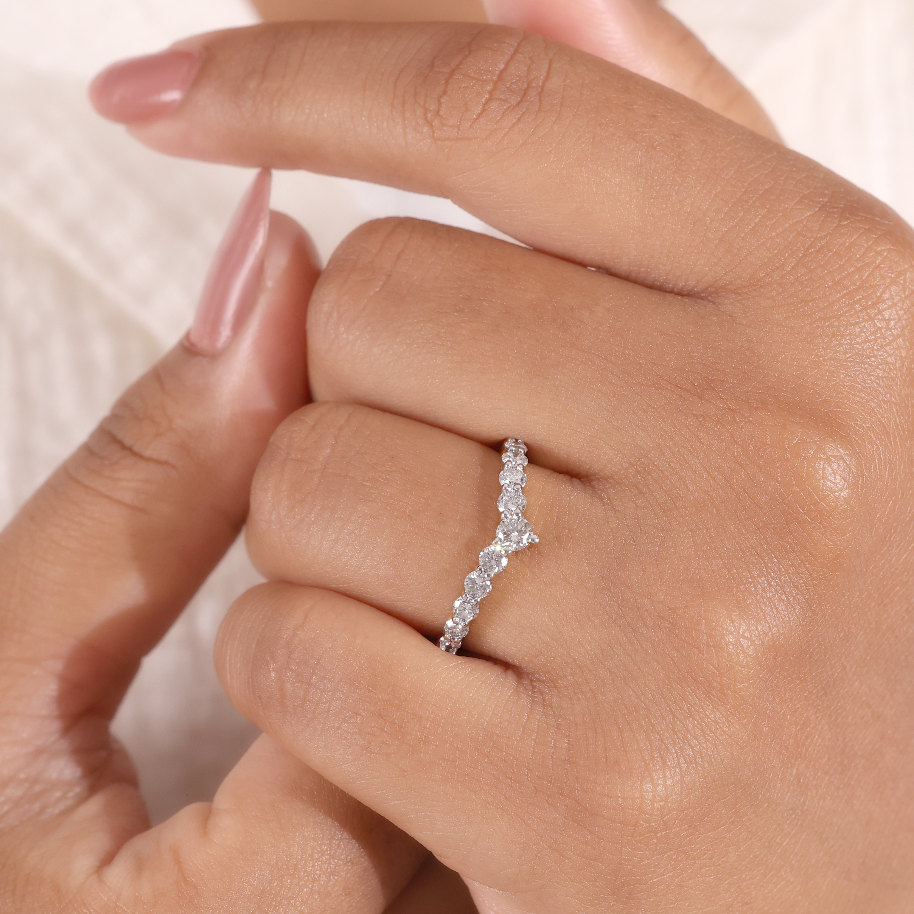 The Crest | Round Lab Grown Diamond Eternity Band