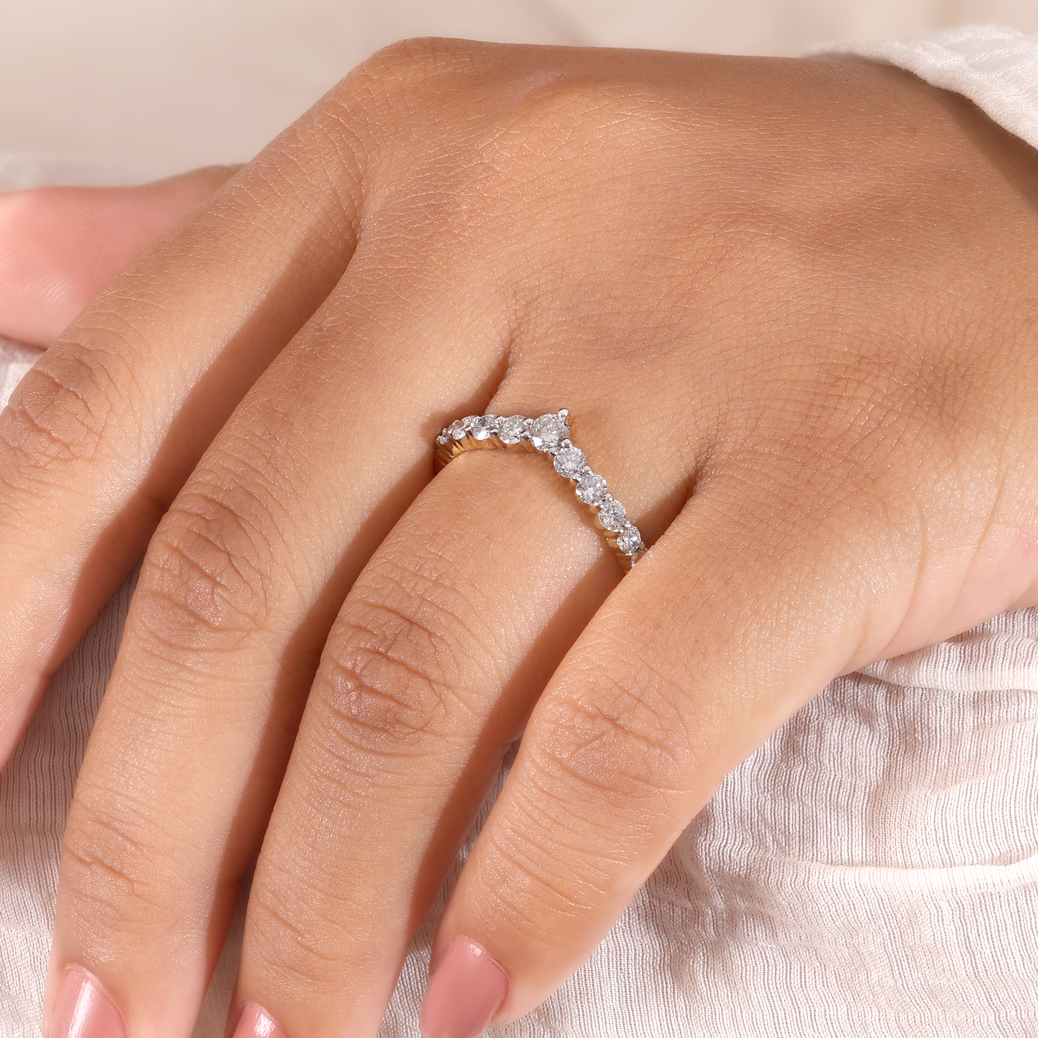 The Crest | Round Lab Grown Diamond Eternity Band