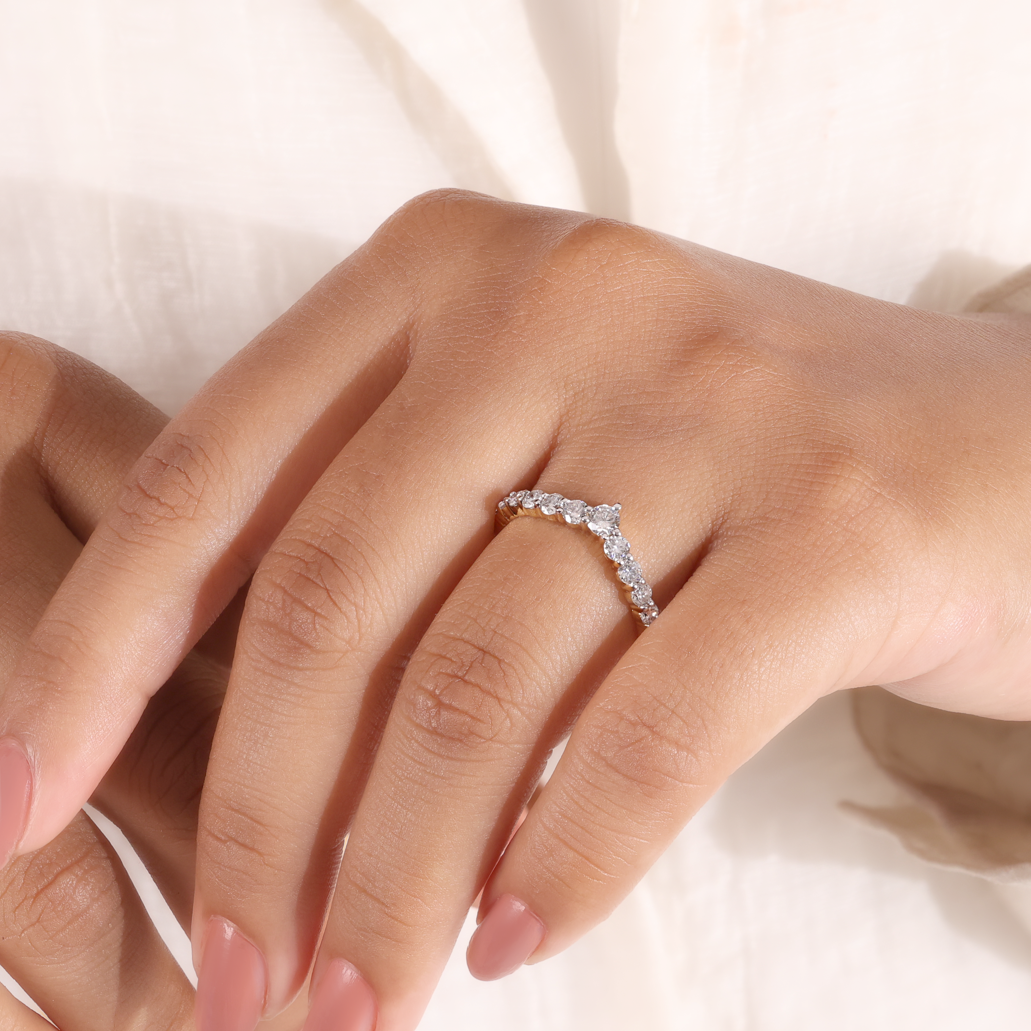 The Crest | Round Lab Grown Diamond Eternity Band