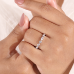 The Laurel | Marquise and Round Lab Grown Diamond Band