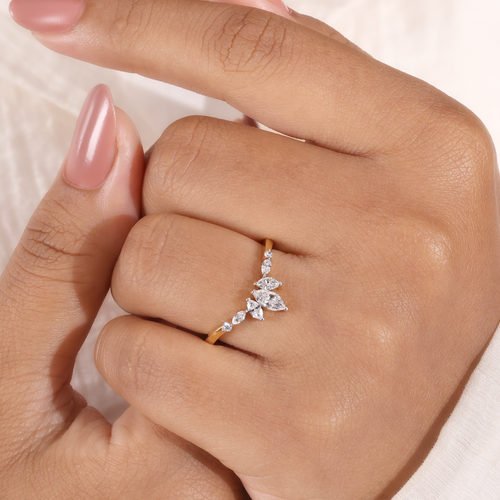 The Crown | Marquise Cut Crown Inspired Wedding Band
