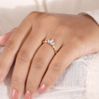 The Crown | Marquise Cut Crown Inspired Wedding Band