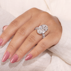 10.00 CT Oval Cut Lab Grown Diamond Engagement Ring