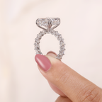 10.00 CT Oval Cut Lab Grown Diamond Engagement Ring